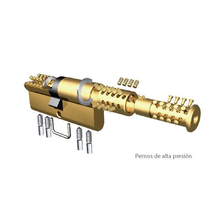 Cilindro alta seguridad perfil europeo DS-15 llave-mariposa 