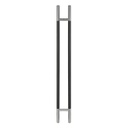 MANILLÓN TIPO H MOLETEADO - SATÍN/NEGRO - 50&quot; - MODULAR - ACERO INOXIDABLE 304 - MOD. L22 (SET)