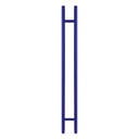 MANILLÓN TIPO H  MOLETEADO - AZUL - LONGITUD 50&quot; - MODULAR - ACERO INOXIDABLE 304 - MOD. L22 (SET)