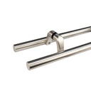 MANILLÓN TIPO H DESFASADO - SATÍN - 24&quot; - ACERO INOXIDABLE 304 - MOD. L24 (SET)