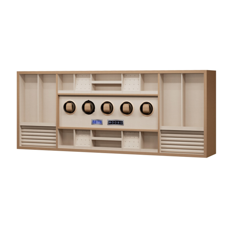 ORGANIZADOR ELEVABLE INTELIGENTE MDF/CUERO CAFE 1130*540*230