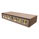 CAJA DE RELOJES MDF/CUERO/CRISTAL (MARRON)