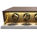 CAJA DE RELOJES MDF/CUERO/CRISTAL (MARRON)