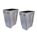 BOTE DE BASURA -  2 CANASTOS DE 30L (INCLUYE CORREDERA Y TAPA) MOD. RB0240E