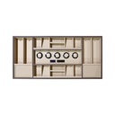 ORGANIZADOR ELEVABLE INTELIGENTE MDF/CUERO CAFE 1130*540*230