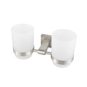 PORTAVASOS DOBLE PARA BAÑO DE ACERO INOXIDABLE - MOD. VAS202