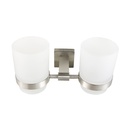 PORTAVASOS DOBLE PARA BAÑO DE ACERO INOXIDABLE - MOD. VAS202