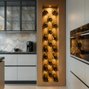 SOPORTE PARA BOTELLAS DE VINO CON LUZ LED (250X125mm)