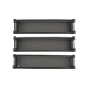 ORGANIZADOR DE COCINA LAZY SUSAN ALUMINIO GRIS C/TAPETE ANTIDESLIZANTE (3 CANASTILLAS)