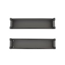 ORGANIZADOR DE COCINA LAZY SUSAN CON TAPETE ANTIDESLIZANTE (2 CANASTILLAS, GRIS, ALUMINIO) - MOD. OCB6405