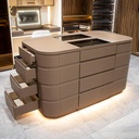 ARMARIO ISLA PARA VESTIDOR CON ALMACENAMIENTO ESQUINERO – MOD. JKA3271