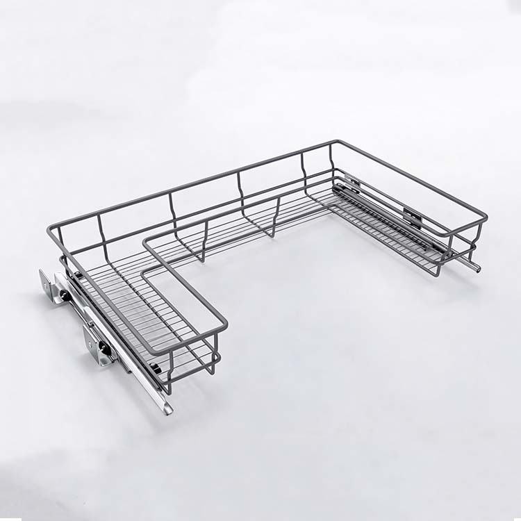 CANASTILLA PARA COCINA DESLIZABLE GRIS OSBCURO (900MM) - MOD. OCB3107