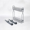 EXTRAIBLE DE COCINA DE ACERO GRIS OBSCURO (2 CANASTILLAS)