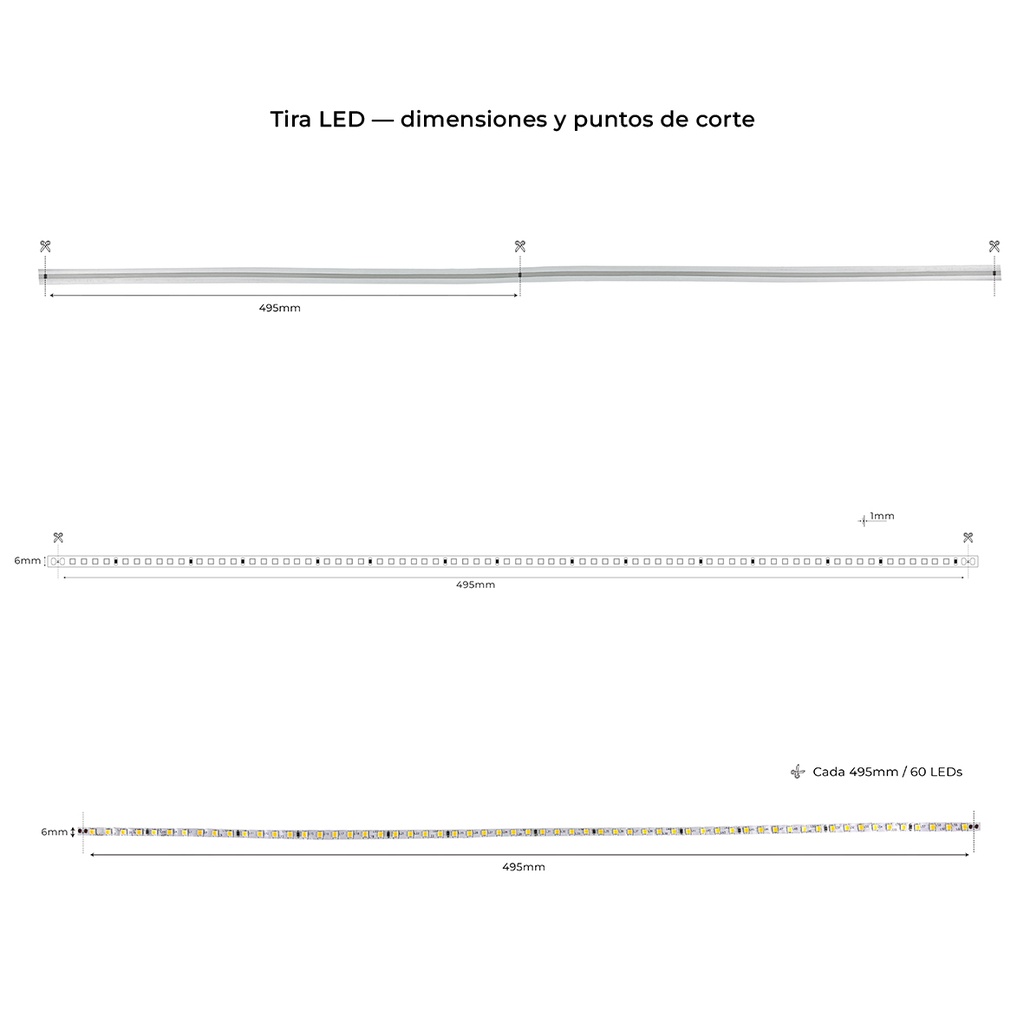 LUZ LED FLEXIBLE PARA INTERIOR Y EXTERIOR (PRECIO POR METRO) – ROLLO DE 50M – MOD. LJ02835
