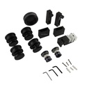 KIT PARA BAÑO CORREDIZO (1 SISTEMA DESLIZABLE CY-103, 1 JALADERA EMBUTIR HD-822, 3 CONECTORES VTR-871S) - MOD. KIT2