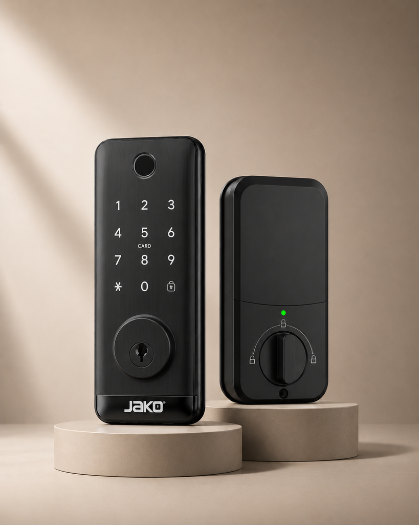 CERROJO DIGITAL CON BLUETOOTH, BIOMETRICO CON PESTILLO 60/70MM (IZQ/DER) - MOD. JKBT