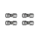 SISTEMA TELESCOPICO P/4 PUERTAS PERFIL ALUMINIO 820-1200MM + 4 RIELES DE ALUMINIO + 1 ACC