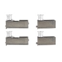 SISTEMA DESLIZABLE P/4 PUERTAS DE ALUMINIO CORREDIZAS (500MM) DOBLE CIERRE SUAVE - MOD. MOV-930C4