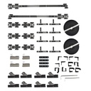 SISTEMA DESLIZABLE P/4 PUERTAS DE ALUMINIO CORREDIZAS (500MM) DOBLE CIERRE SUAVE - MOD. MOV-930C4