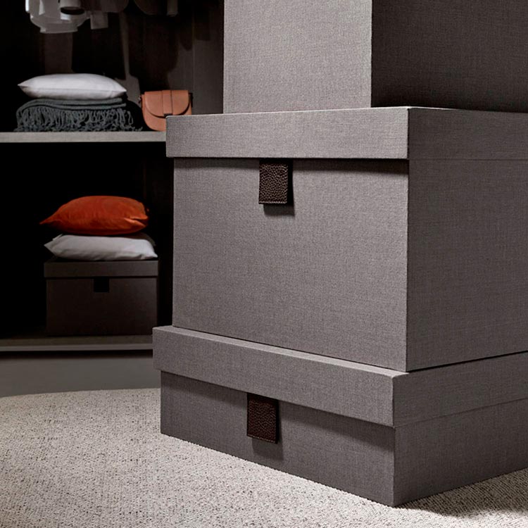 Set de 6 Cajas Organizadoras De Cartón (Gris / Beige) – Kulhaus