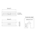 CONECTOR DE LATÓN BISELADO PARA CRISTAL CON RESAQUE MOD.VTR-891S