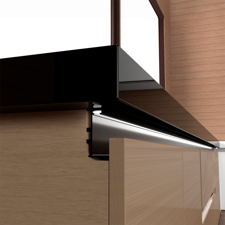 PERFIL GOLA "L" PARA LUZ LED LAGO2703