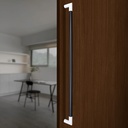 MANILLON L32 MOLETEADO (D32x1110mm) INOX BLANCO (L)/NEGRO (TUBO) SET