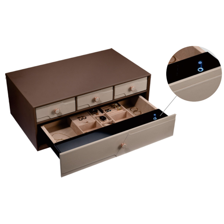 CABINETE COMBINADO MDF/CUERO (MARRON) 860*350*200MM