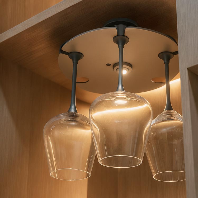 SOPORTE CIRCULAR GIRATORIO P/COPAS DE VIDRIO (80X260mm) COD.VAC-5028