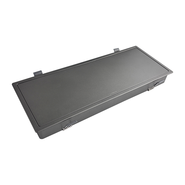 CAJA PARA FUENTE DE ALIMENTACIÓN CON PUERTA DE PLÁSTICO  GRIS