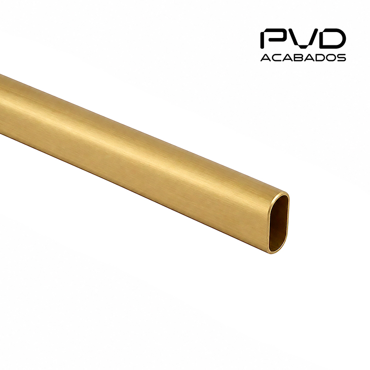 TUBO OVAL PARA CLÓSET DE ACERO INOXIDABLE CON ACABADOS PVD - MOD.RS311130X15-3