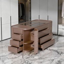 ARMARIO ISLA PARA VESTIDOR CON ALMACENAMIENTO ESQUINERO – MOD. JKA3271