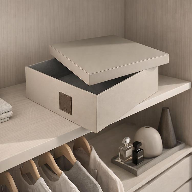 CAJA DE ALMACENAMIENTO MDF CON MICROFIBRA - MOD.3220