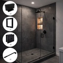 KIT PARA BAÑO PARA PUERTA DE CRISTAL FIJO (2 BISAGRAS VTR-101B , 1 MANILLON L176, 2 CONECTORES VTR-871B, 1 BARRA ESTABILIZADORA VTR-63218) - MOD. KIT3